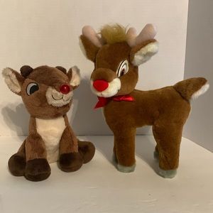 Two RUDOLPH THE RED NOSE REINDEERS. Vintage 🦌🦌🦌🥰vintage